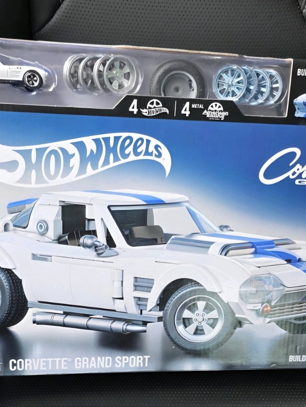 Hot Wheels Corvette Grand Sport Kids Toy - White with Blue Accents